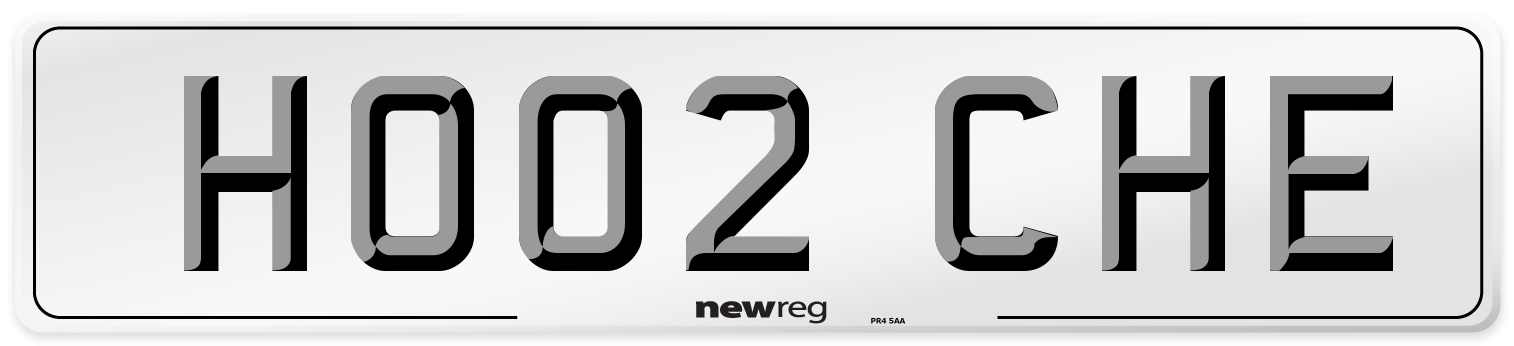 HO02 CHE Number Plate from New Reg